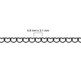 Sterling silver titanium plated heart chain on a white background