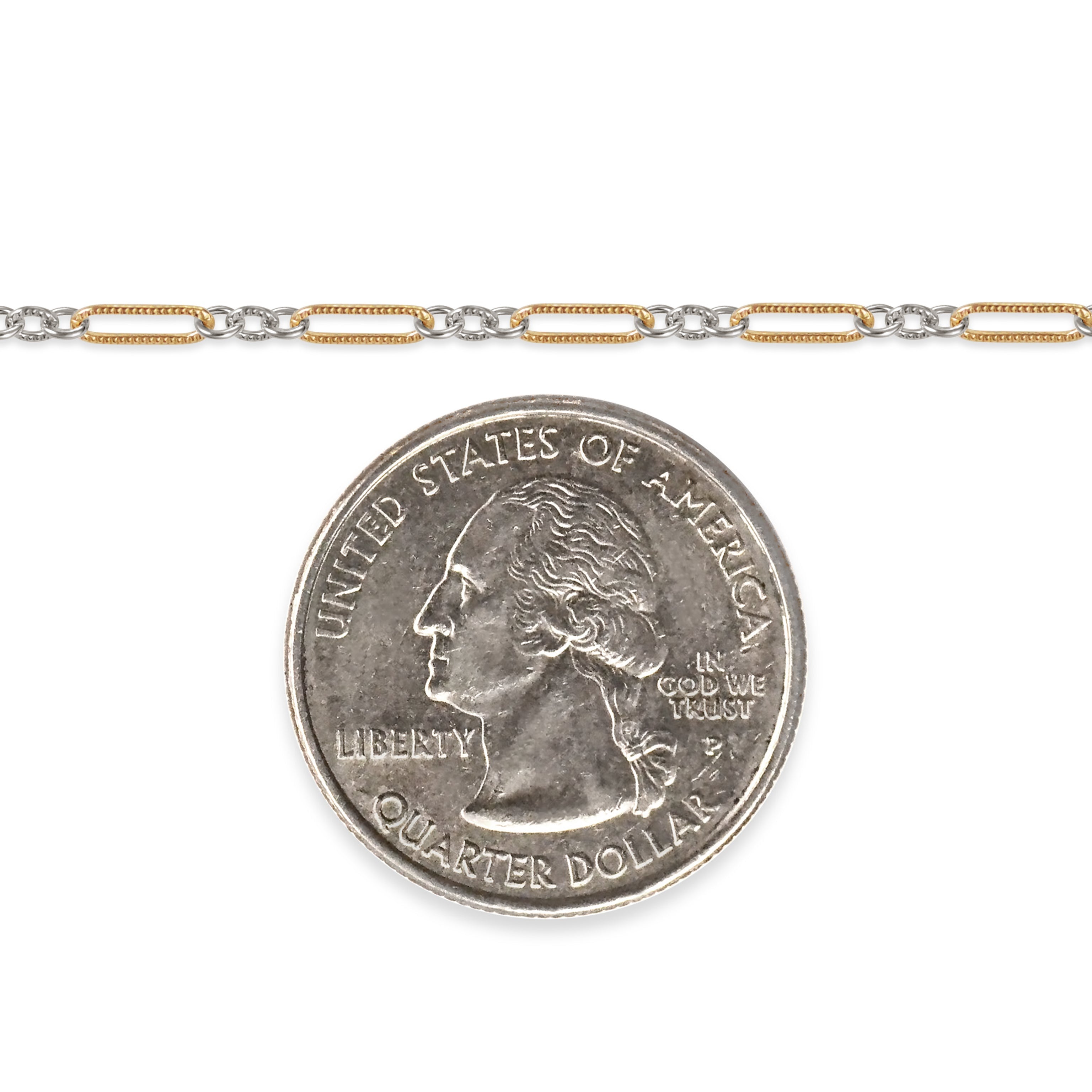 Mixed-metal, 14K gold-filled plus sterling silver unfinished chain 